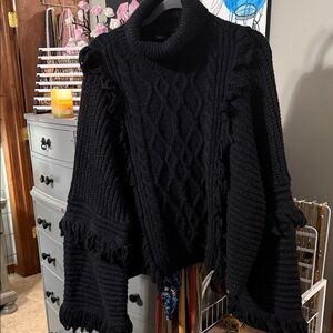 Boohoo Black Textured Turtleneck Sweater